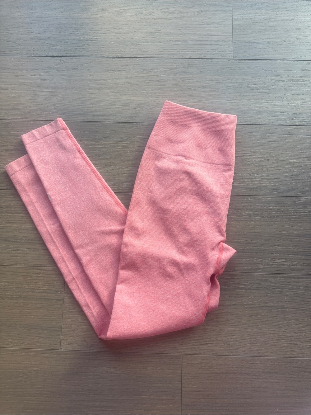 Coral-Pink High Waist Stretch Leggings